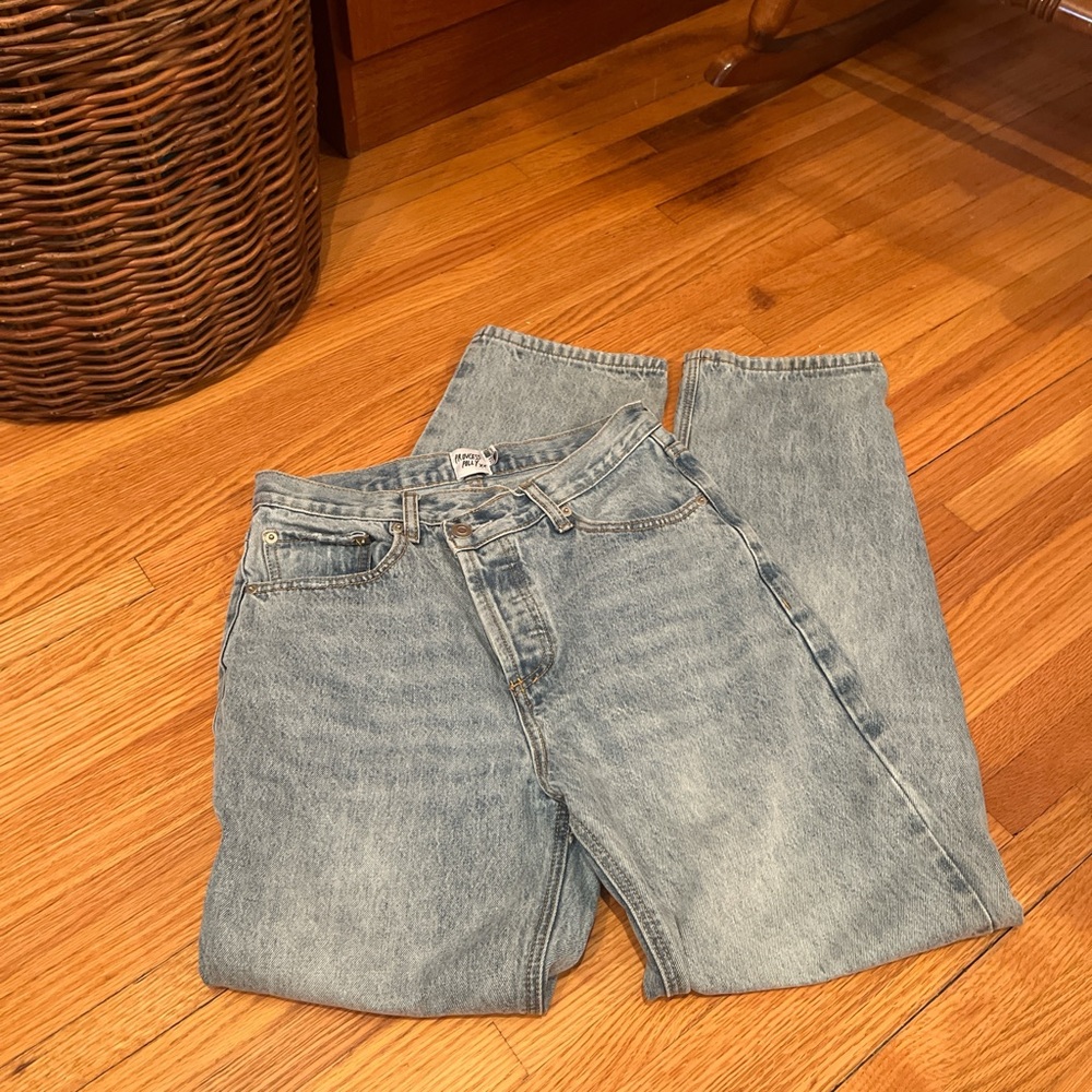 Princess Polly Sky Blue Denim Pants